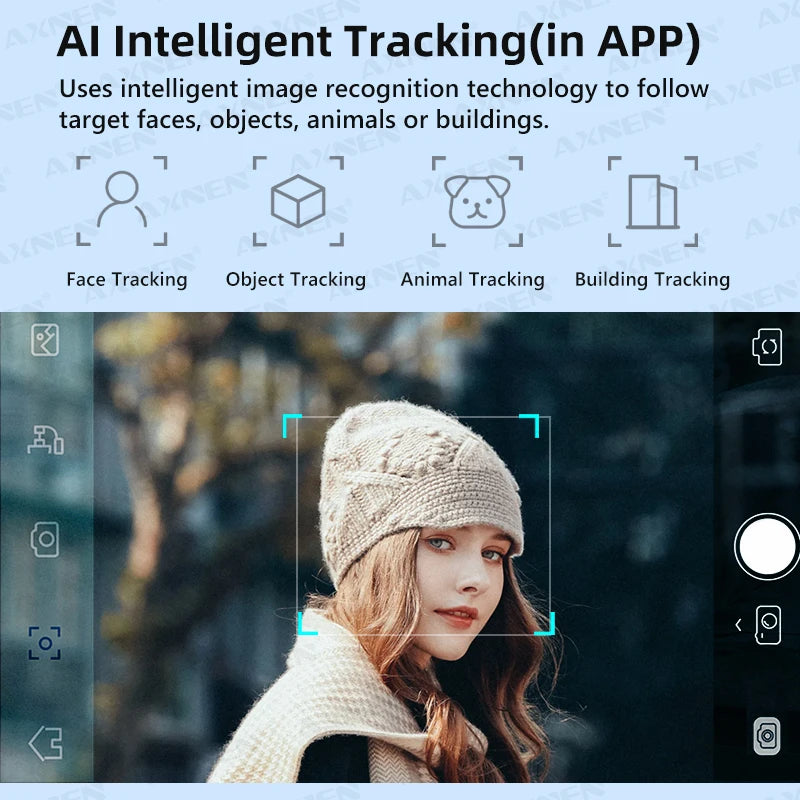 AXNEN HQ6 Gimbal for Smartphone, 3-Axis Handheld Gimbal, with Smart