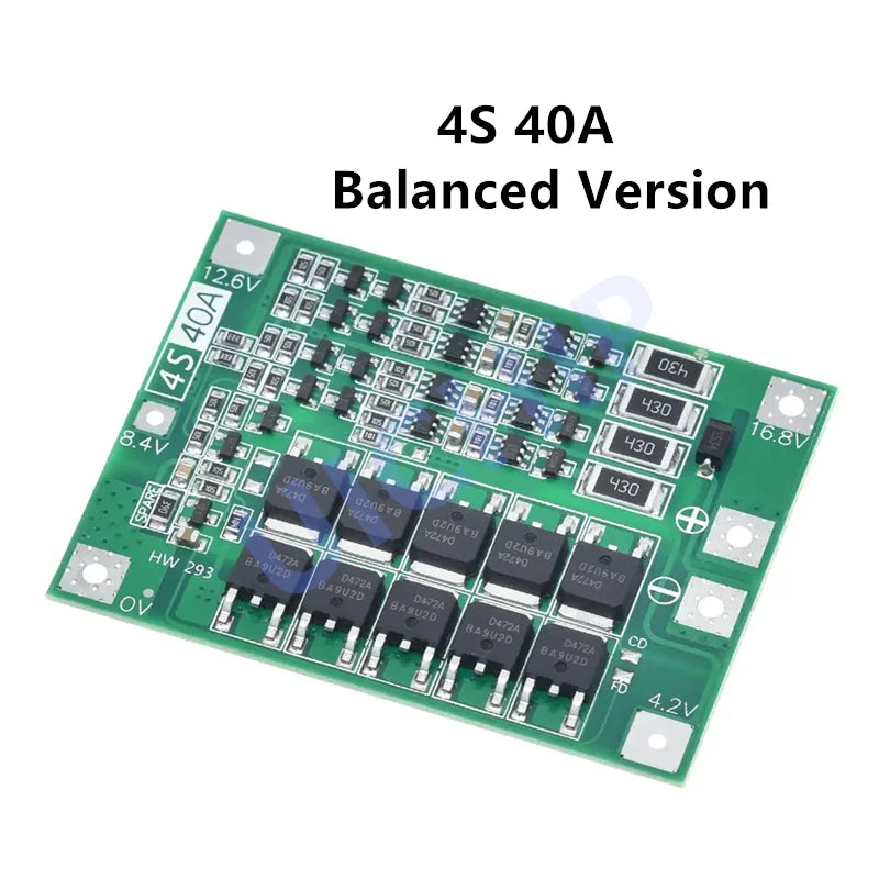 3S/4S 40A 60A Li-ion Battery Charger Protection Board 18650 BMS For