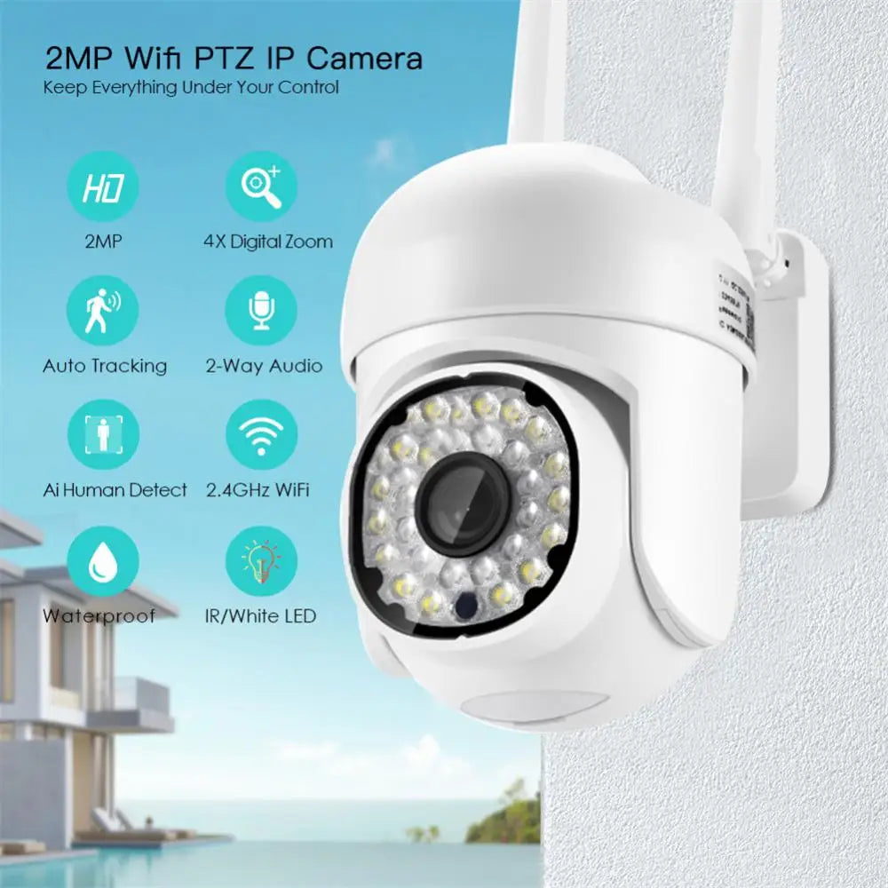 2MP PTZ YI IOT WiFi Outdoor 4X Digital Zoom Camera Home Security Auto