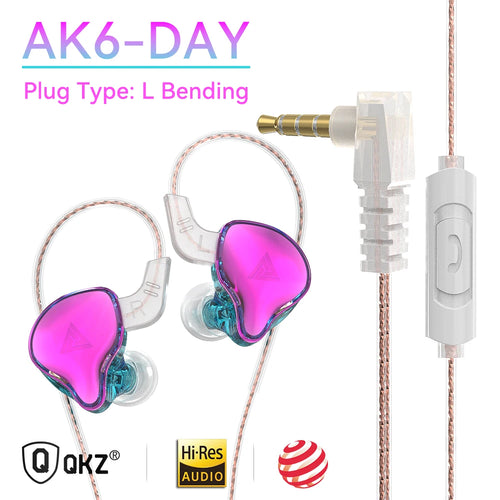 Original QKZ AK6 Copper Driver HiFi Wired Earphone Race Sport