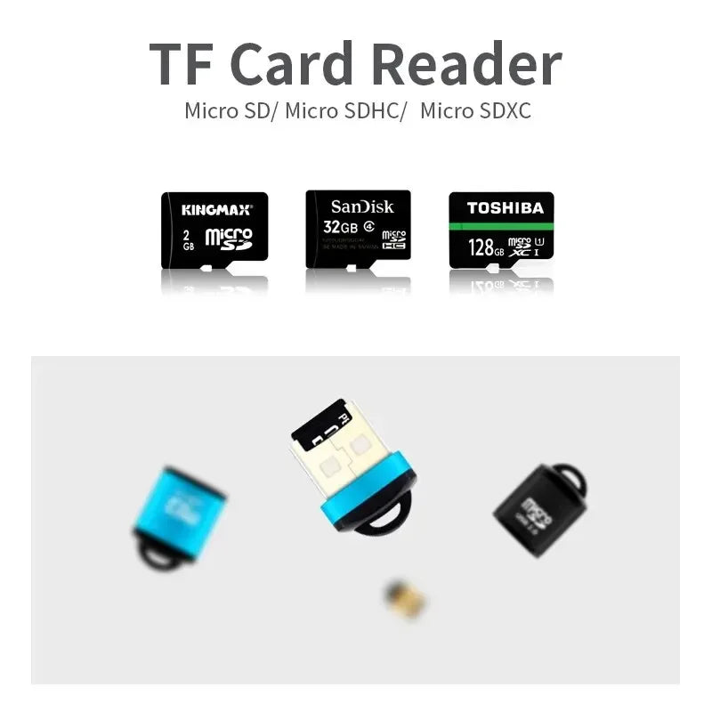 Aluminum Alloy Mini Card Reader Microsd/ TF Card/Mobile Phone Memory