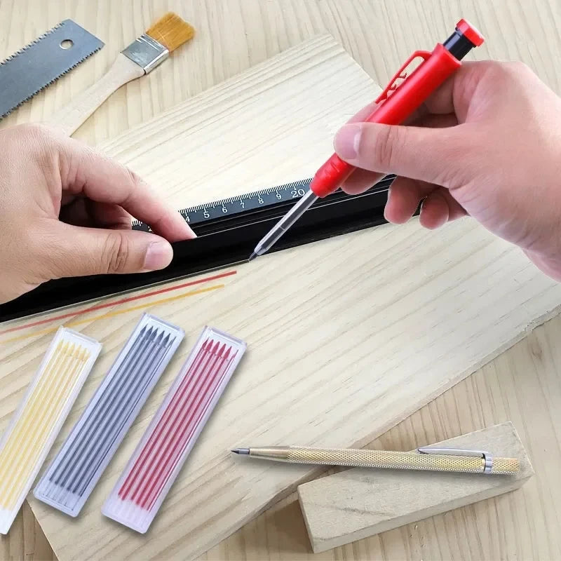 2.8mm Solid Carpenter Mechanical Pencil With Sharpener For Woodworking