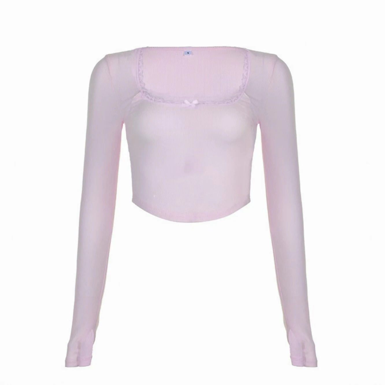 Cute Bandage Bow Cropped Top Pink Sweet Coquette Sweet T Shirts Fall