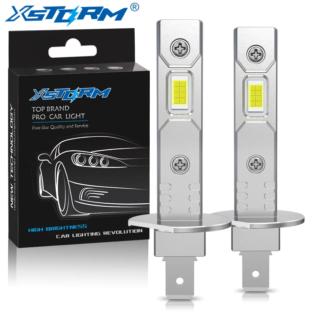 H1 H3 H7 LED Headlight Bulb Mini 60W 20000LM CSP for Car Headlamp Fan