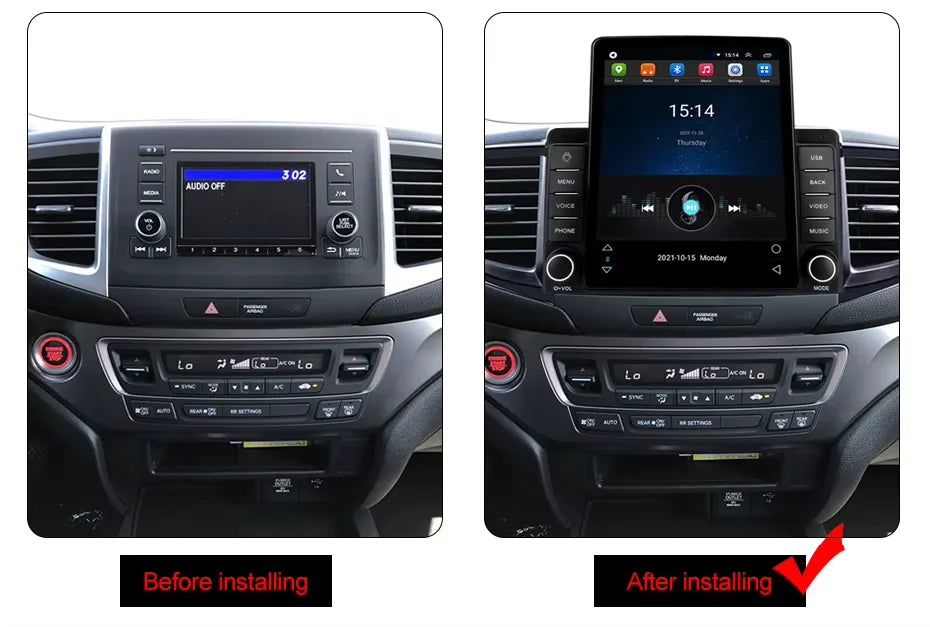 1024*768P For Honda Pilot 2016 2017 2018 2019 Car Radio Multimedia