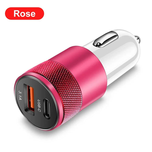 3.1A USB Car Charger Type C Fast Charging Phone Adapter For Xiaomi