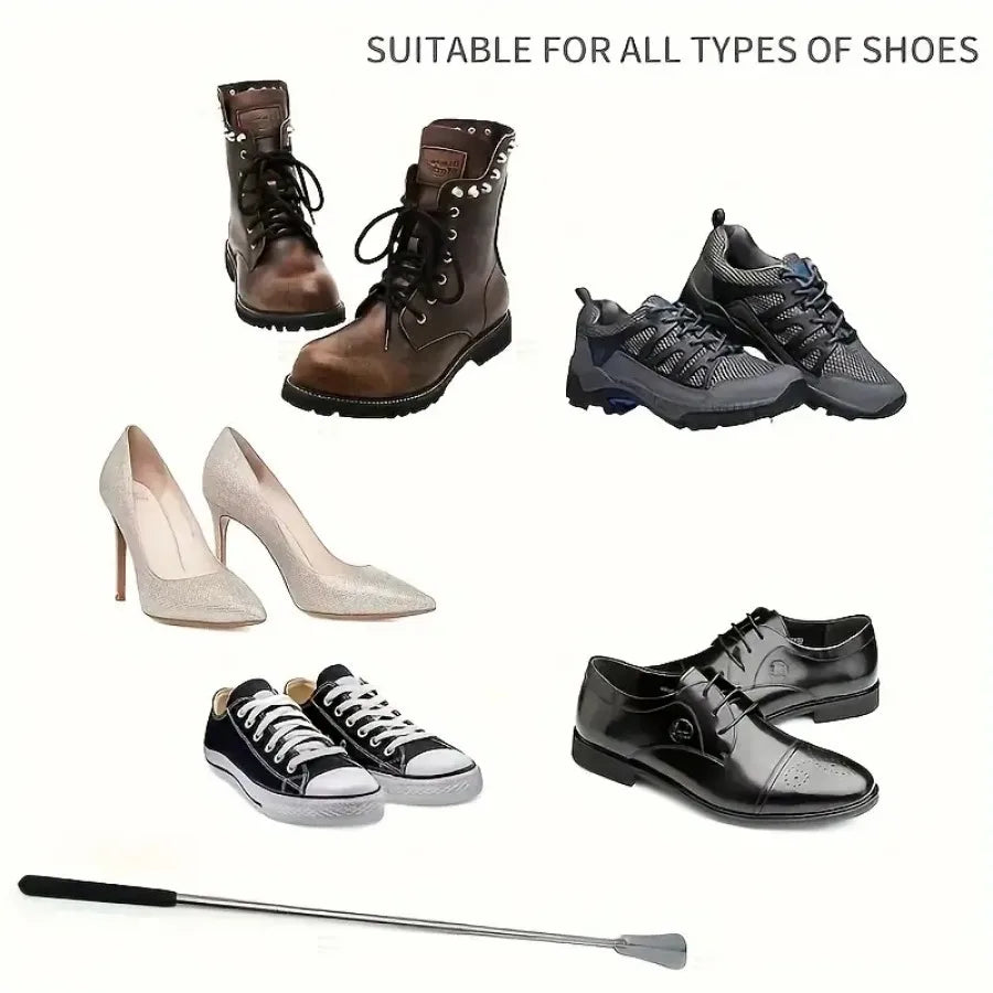 1PC retractable stainless steel elderly shoe puller, shoe assistant,