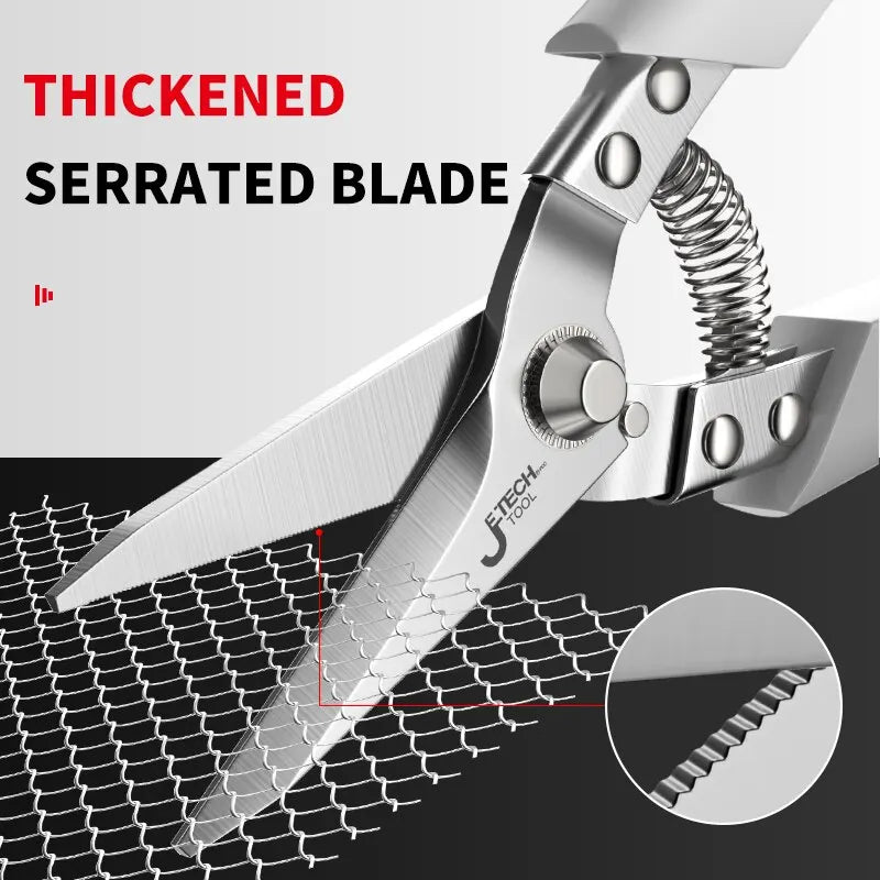 Professional Industrial Shears:Stainless Steel Scissors Tin Snips for