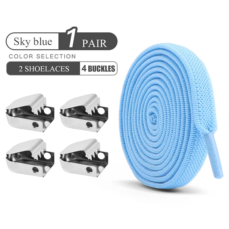 No Tie Shoelaces Elastic Outdoor Leisure Sneakers Quick Safety Flat