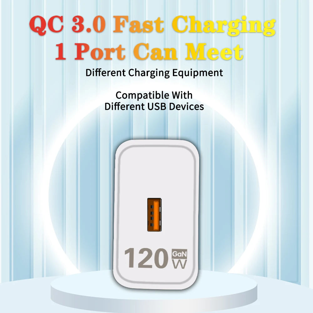 GaN USB Charger Fast Quick Charging Charger QC 3.0 Universal Mobile