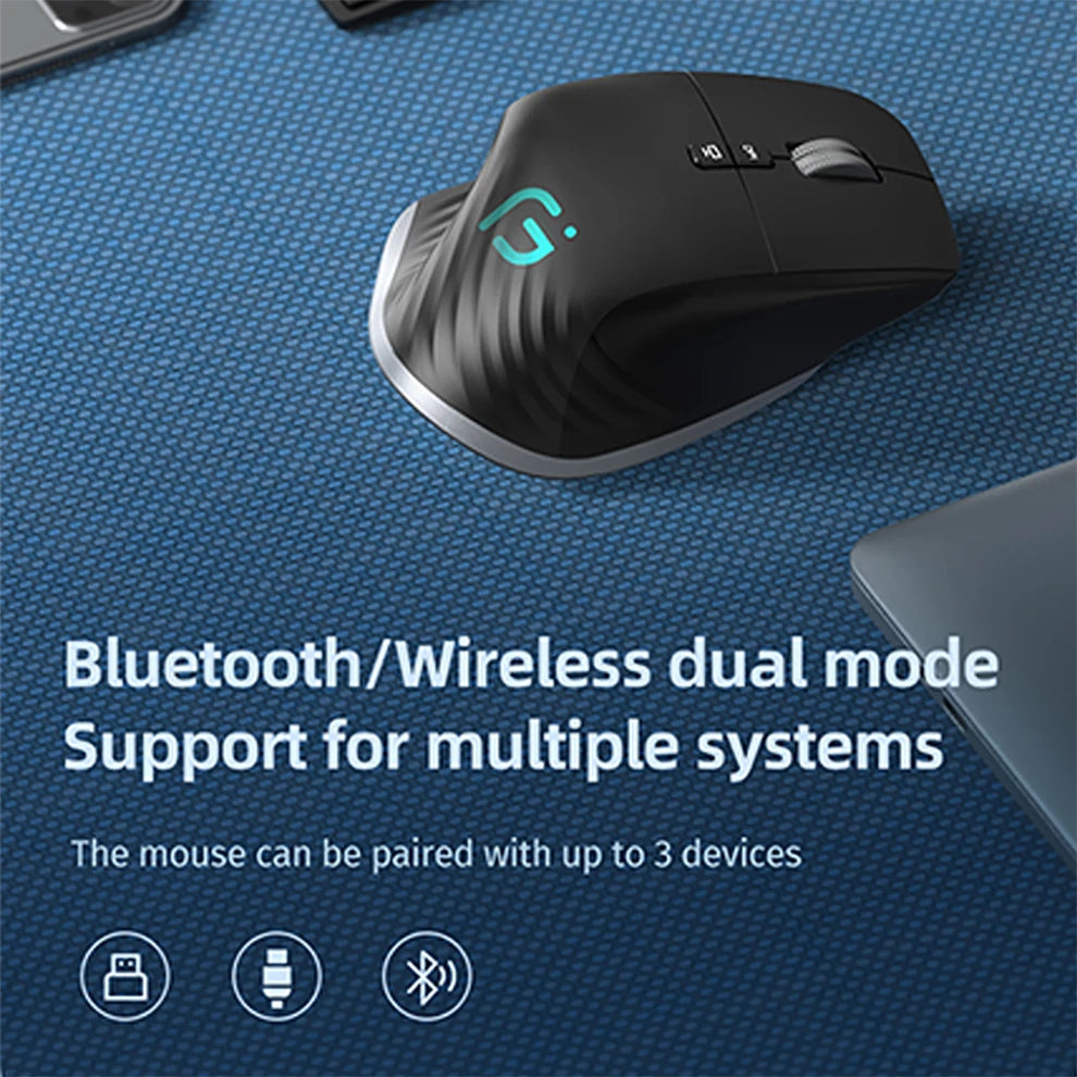 Multi-Device Wireless Mouse Bluetooth 5.0 & 3.0 Mouse 2.4G Wireless