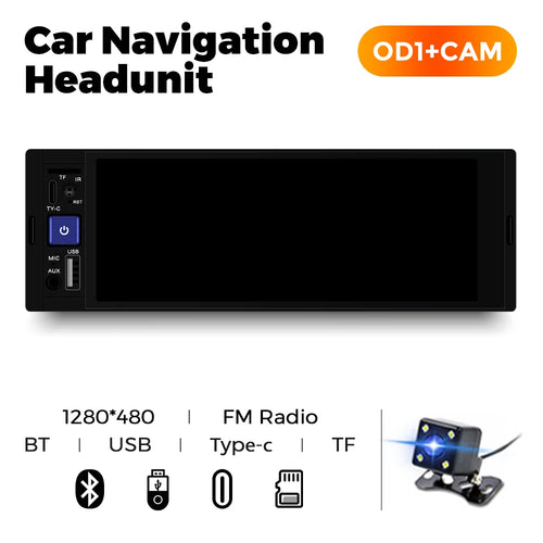 1DIN 6.86-inch Wireless CarPlay Auto HD touch screen multimedia player