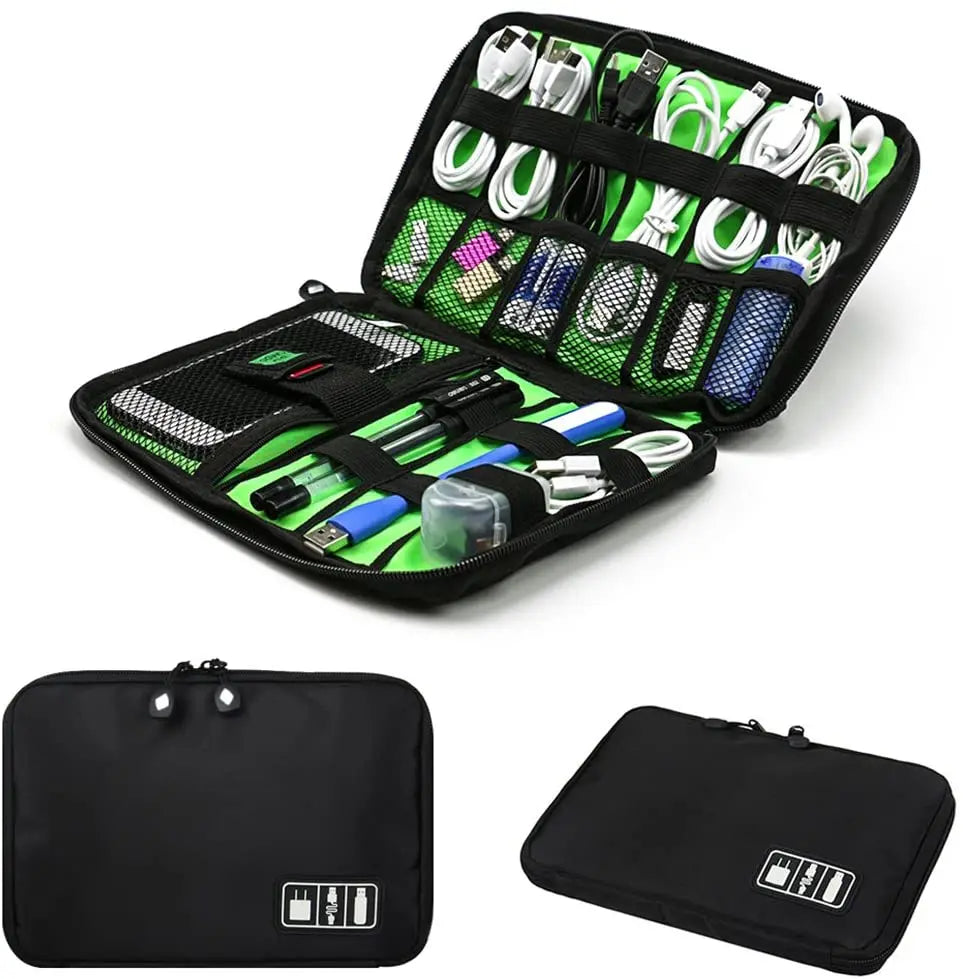 Cable Organizer Storage Bag System Kit Case USB Data Cable Earphone