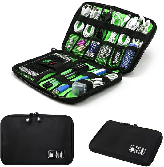 Cable Organizer Storage Bag System Kit Case USB Data Cable Earphone