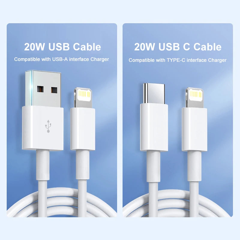 PD 20W Fast Charging Cable For Apple iPhone 14 13 12 11 Pro Max Plus