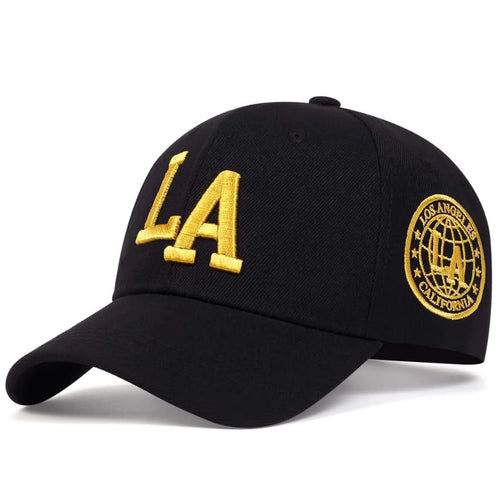 Unisex LA Letter Embroidery Snapback Baseball Caps Spring and Autumn