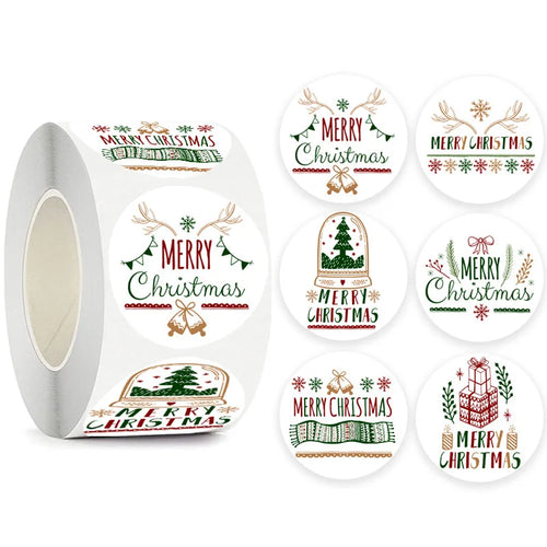 Christmas gift stickers decorative sealing sticker Merry Christmas