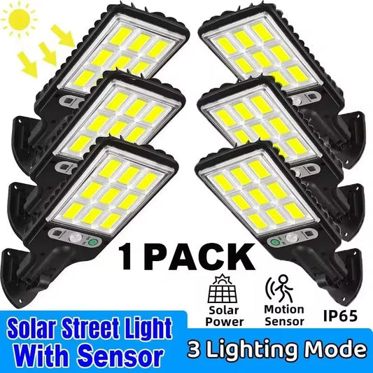 4/6/8PCS 108 COB Sensor Street 3 Light Modes Outdoor Waterproof