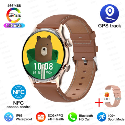 For XIAOMI HD Bluetooth Call Watch 2024 ECG Smart Watch Women AMOLED