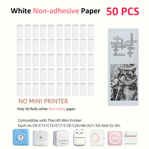 12 Rolls Kids Instant Camera Refill Print Paper Film Coreless Thermal