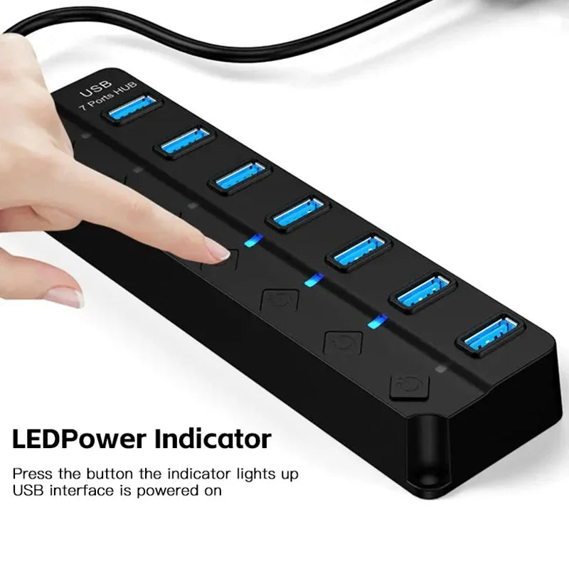 USB3.0 HUB 4in1 7in1USB Splitter 2.0 USB Adapter Multi-Port