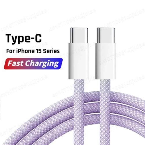 Original PD 60W Fast Charger 6A USB C to Type C Cable For Apple iPhone