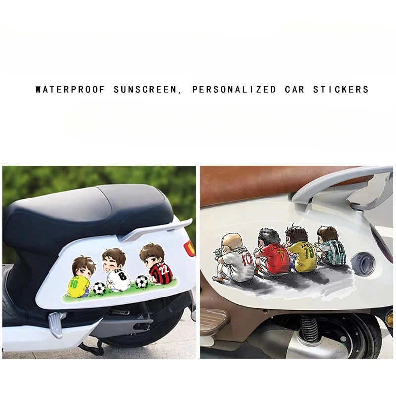 Cartoon Character Car Stickers Football Decal Waterproof Vinyl Decals