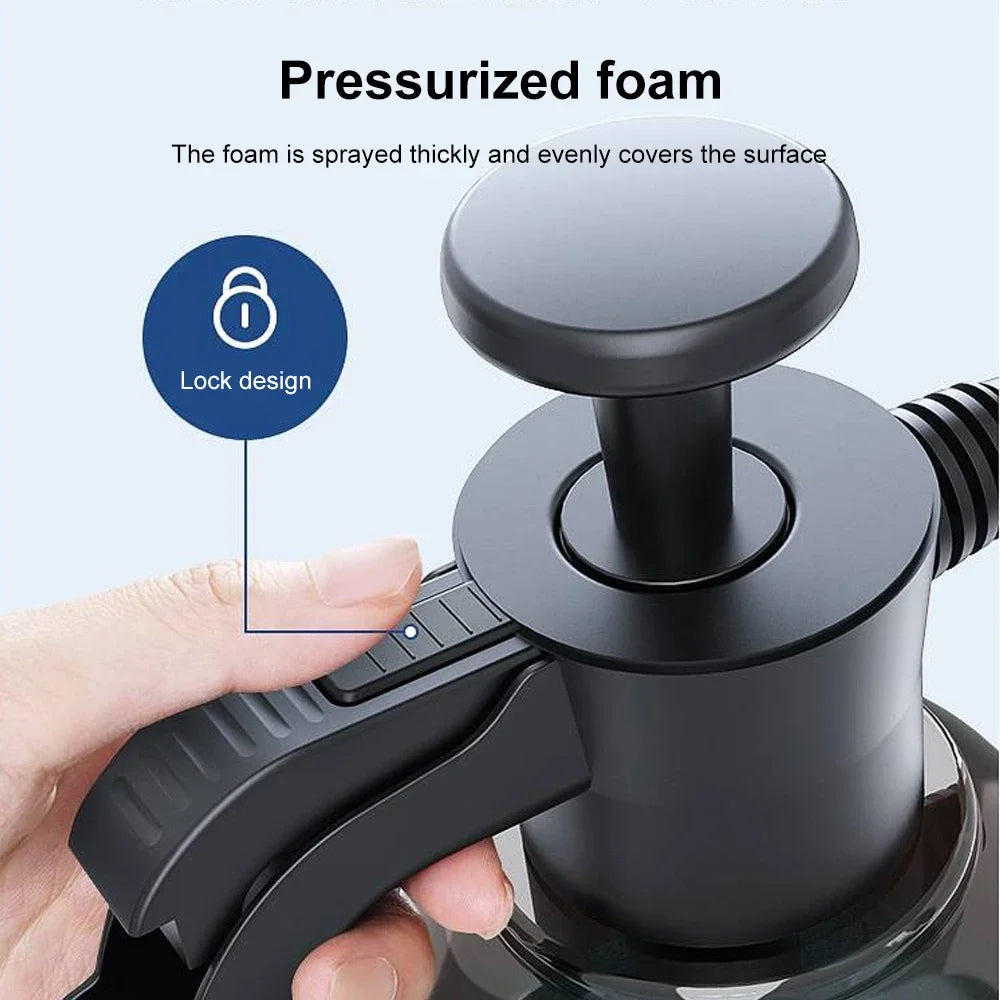 2L Hand Pump Wash Spray Bottle Car Foam Wash Sprayer Car High Pressure