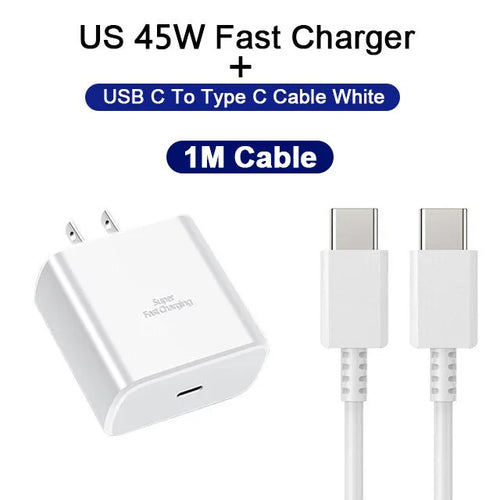45W USB C Charger Original Charger PD Fast Charge For Samsung Galaxy