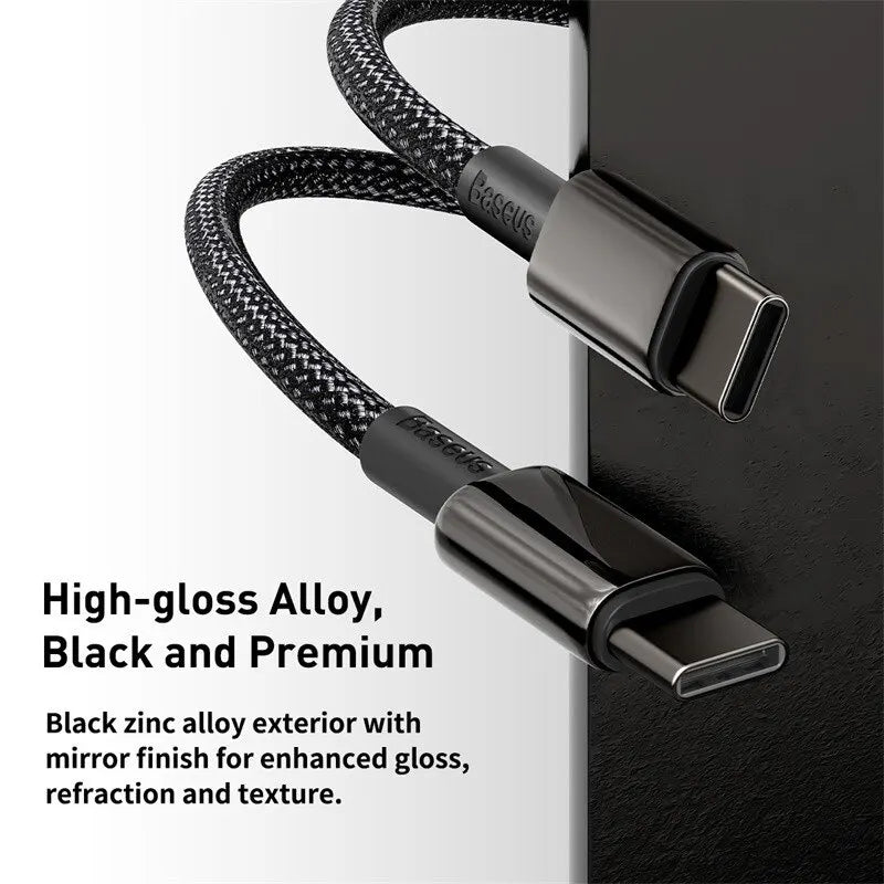 Baseus 100W Type C Cable For iPhone 15 USB C PD Fast Charging Charger