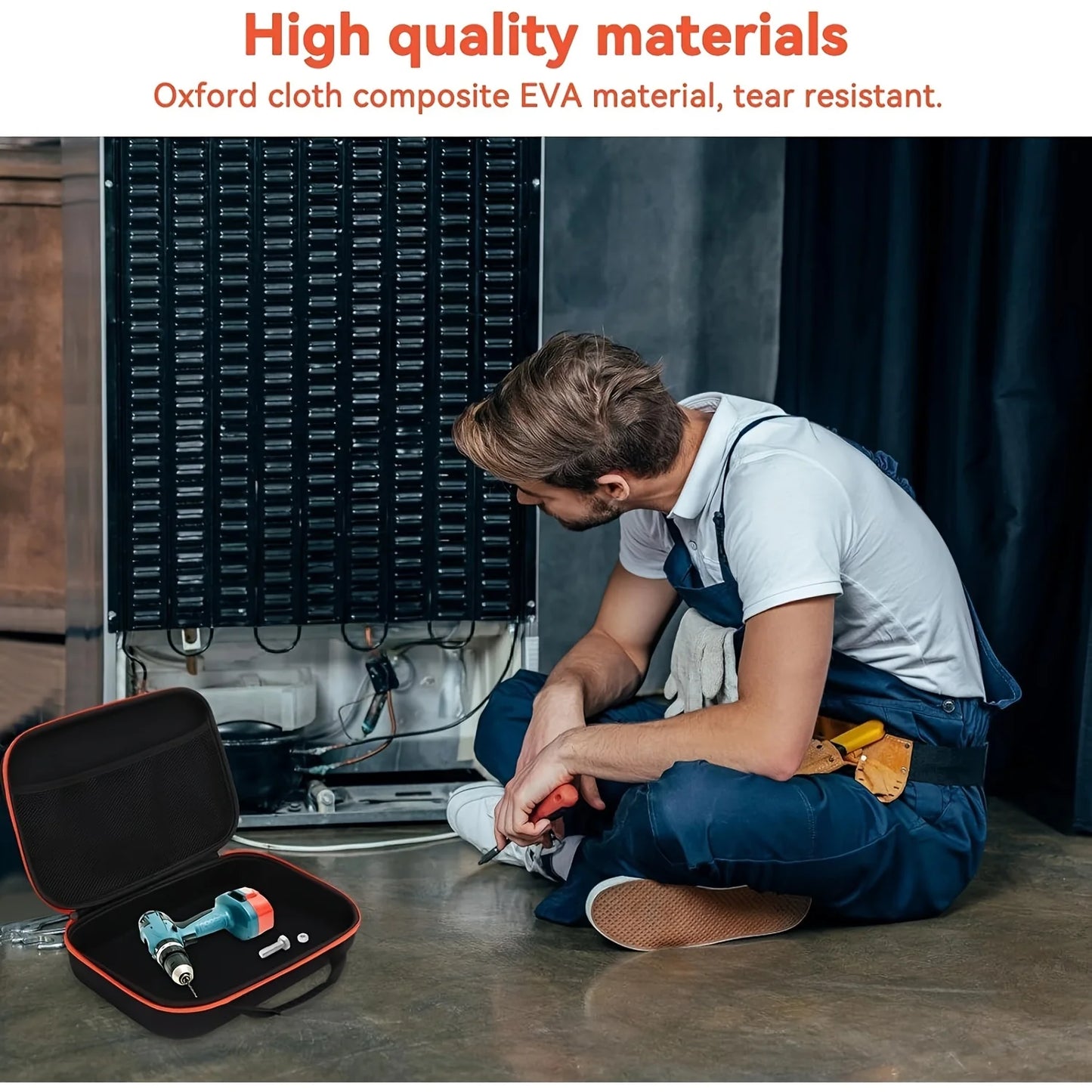 1pc Shockproof Tool Bag, Waterproof Tool Box, Large Capacity Electric