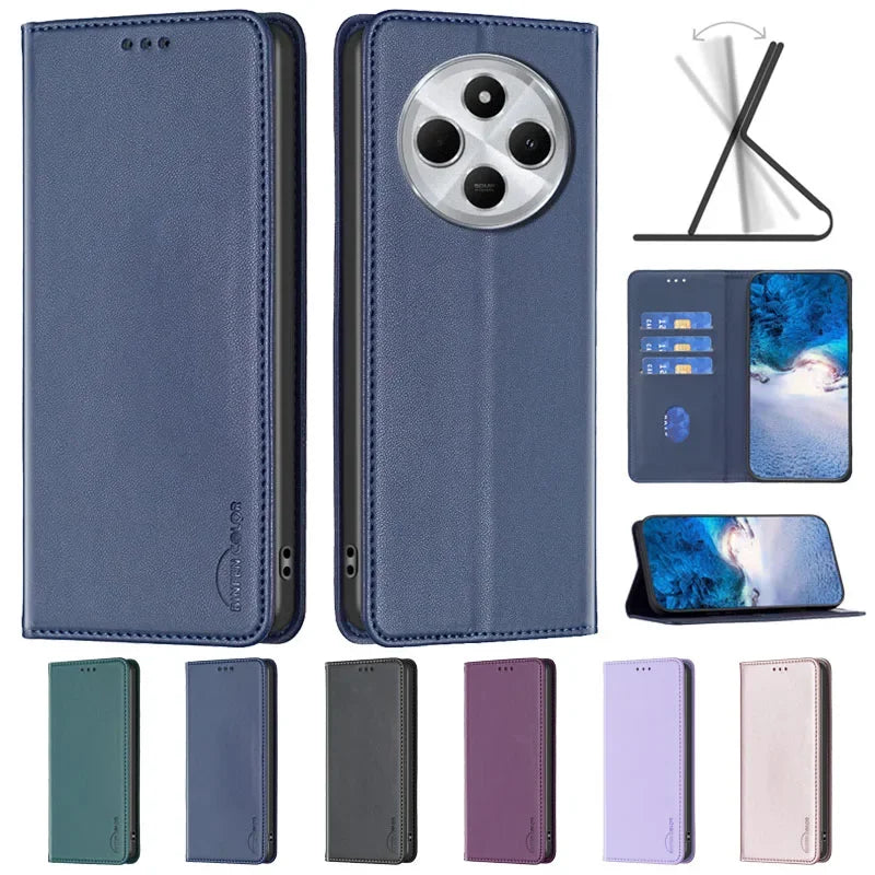 For Xiaomi Redmi 14C Case Magnetic Flip Phone Case on For Fundas Xiomi