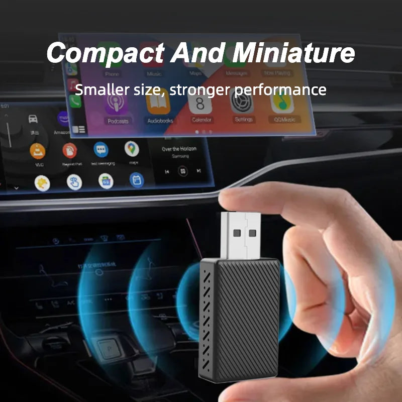 2 in 1 AI Box Mini Wired to Wireless Carplay&Android Auto Compatible