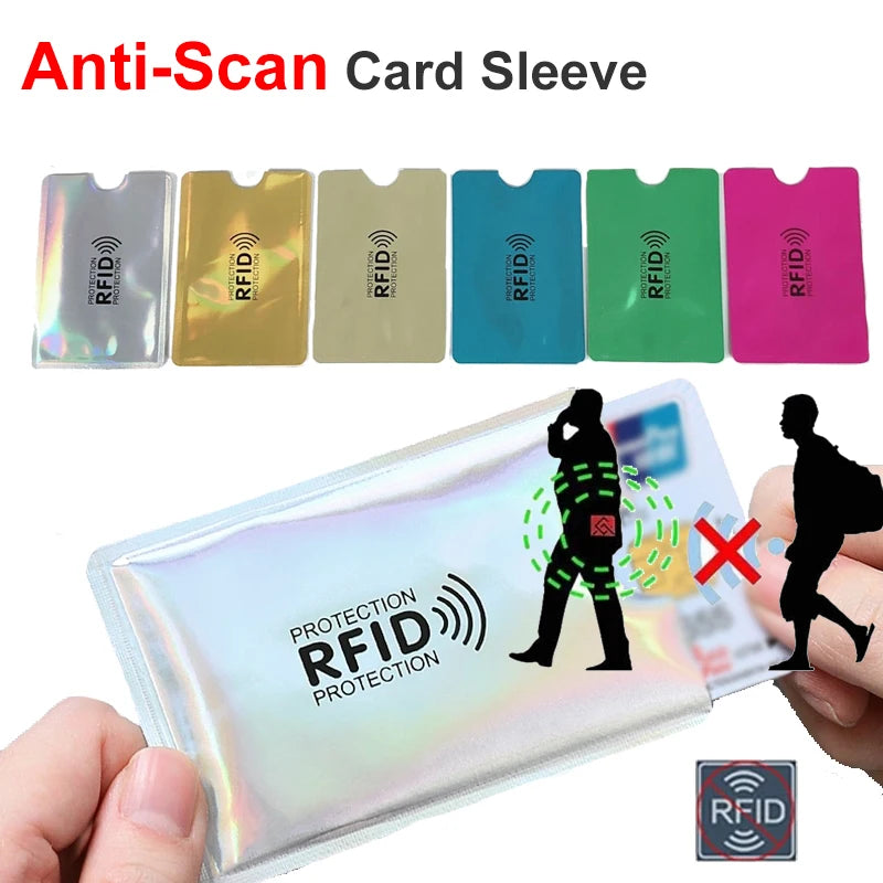 10pcs Anti-Scan Card Sleeve Anti-magnetic Anti-theft Anti RFID/NFC