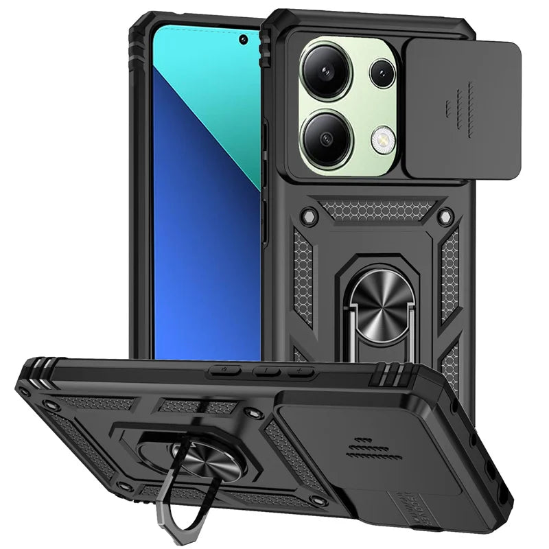 Shockproof Armor Funda For Xiaomi Redmi Note 13 Pro 5G 4G Slide Lens