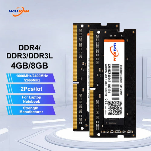 WALRAM 2PCS Memoria Ram DDR3 8GB 1600MHz DDR4 2666MHZ 3200MHZ 2400MHZ