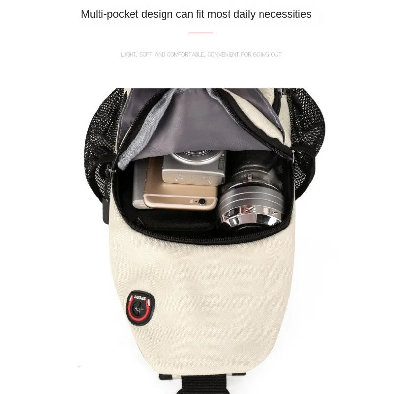 New Shoulder Bag Man 2024 Casual Chest Business Male MultiFunctional