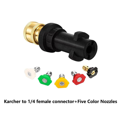 Pressure Washer Adapter Kit 1/4'' Quick Connect Female Fitting with