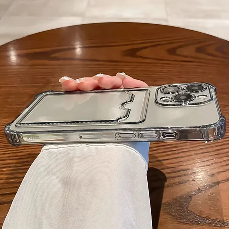 Transparent Card Slot Funda For Xiaomi Redmi Note 13 Pro 5G Case Note