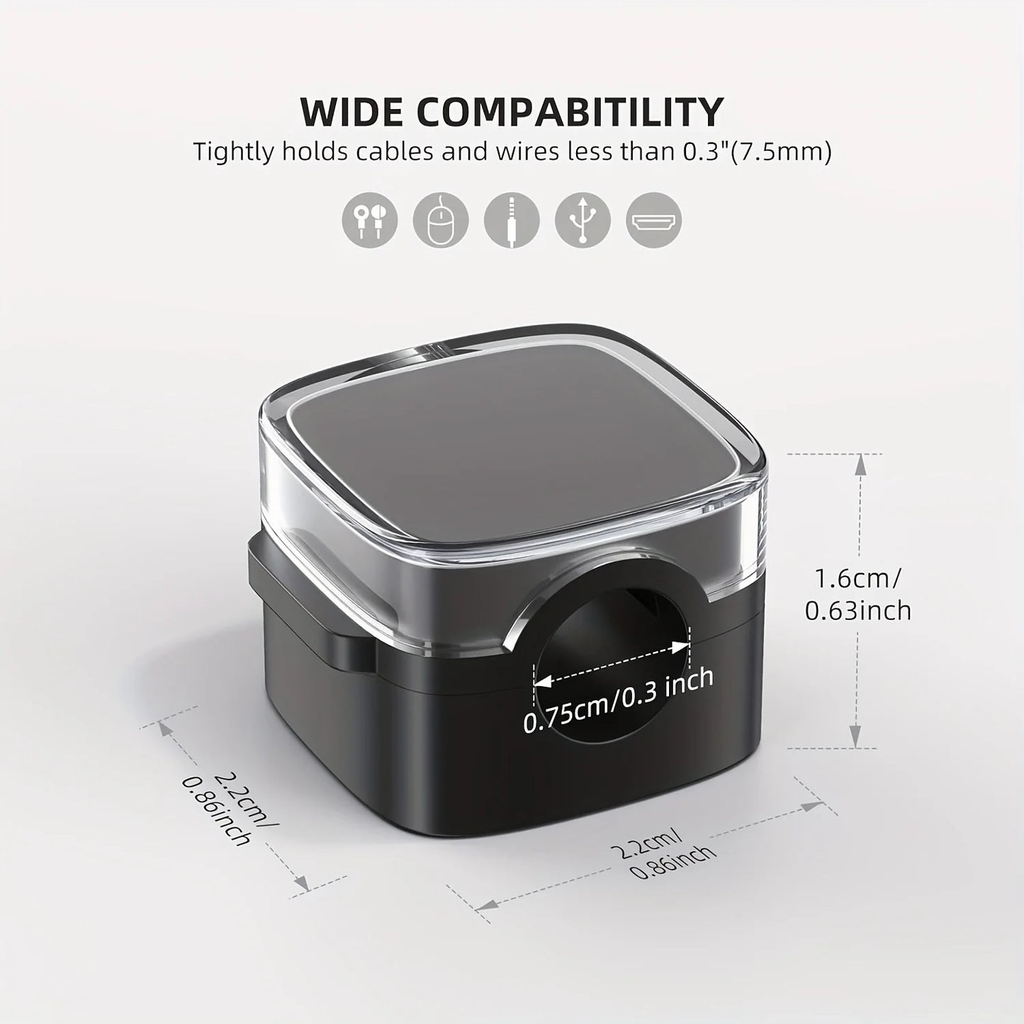 VIKEFON 6pcs Magnetic Cable Management Clips Multi-Colored Cord