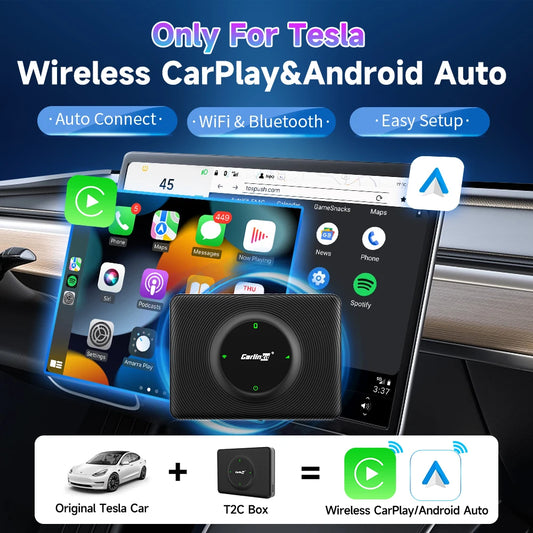 CarlinKit Wireless Android Auto & CarPlay USB Adapter For Tesla Car