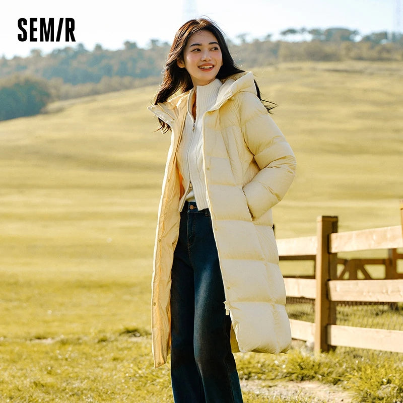 Semir Down Jacket Women Long Length Three-Proof Versatile 2024 Updated