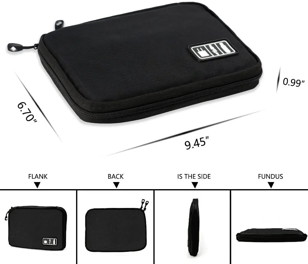 Cable Organizer Storage Bag System Kit Case USB Data Cable Earphone