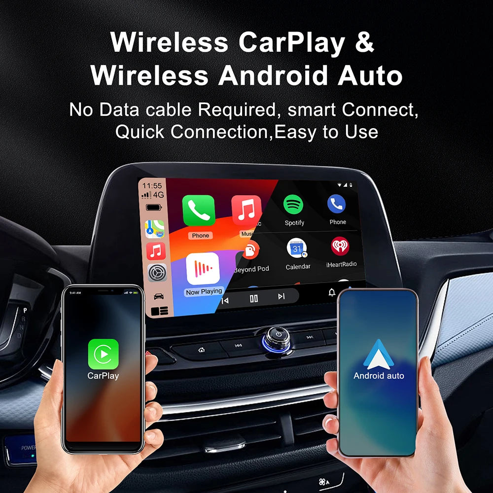 2in1 Wireless CarPlay Dongle Wireless Android Auto Box For Car Radio