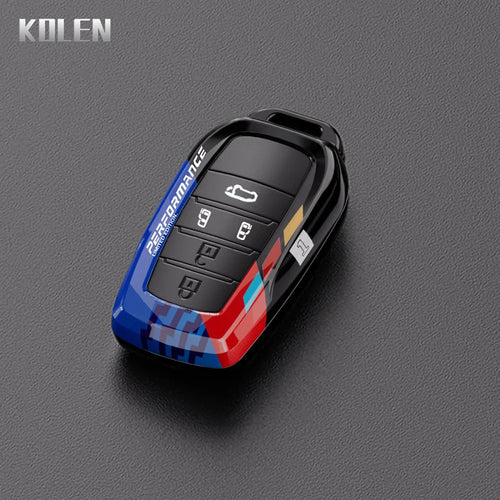 ABS Carbon Fiber Car Key Case Cover For Toyota Corolla Land Cruiser