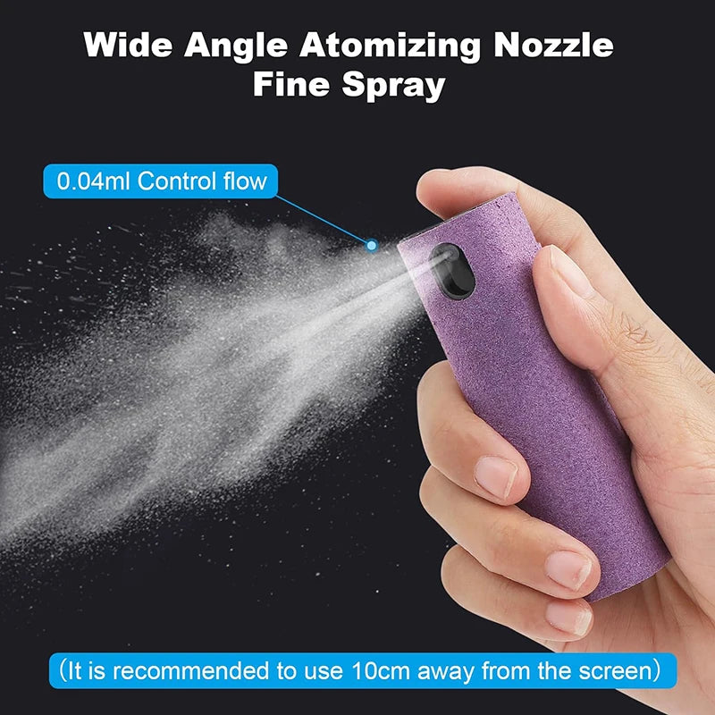 Mini Screen Cleaner Spray Smartphones Soft Microfiber Polishing Cloth