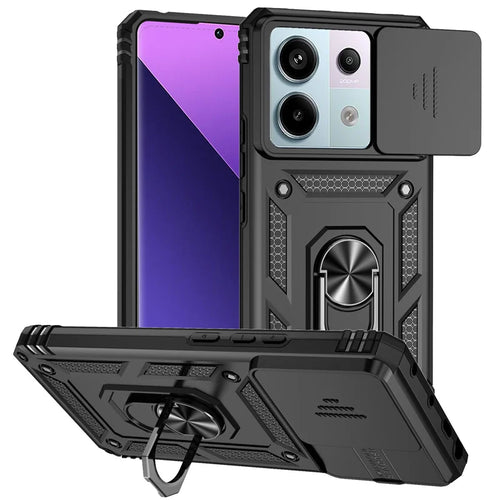 Shockproof Armor Funda For Xiaomi Redmi Note 13 Pro 5G 4G Slide Lens