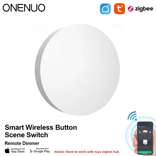 Tuya Zigbee Smart Button Scene Switch Voice Control Wireless Button