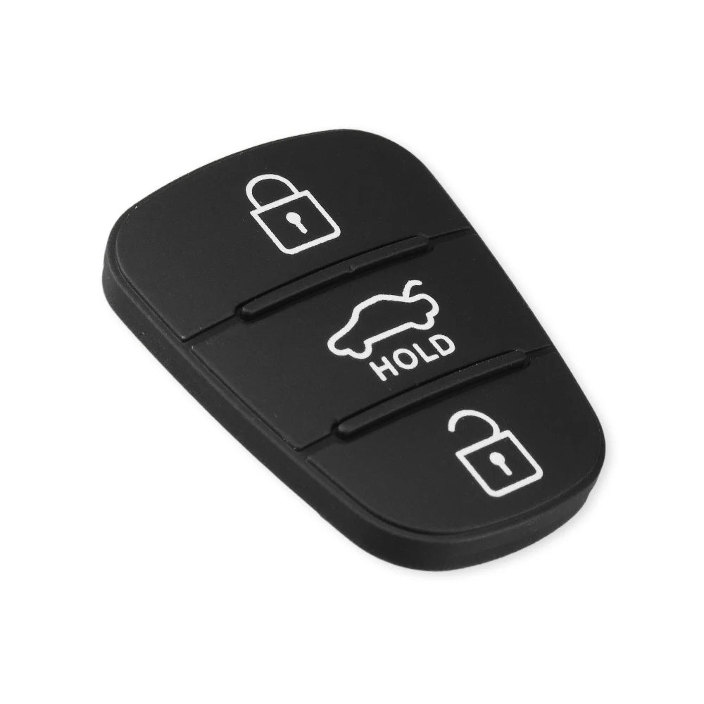 KEYYOU 3 Button Remote Key Fob Case Rubber Pad For Hyundai I10 I20 I30
