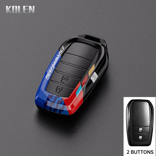 ABS Carbon Fiber Car Key Case Cover For Toyota Corolla Land Cruiser
